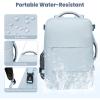 imageBAGAIL Travel Laptop Backpack Carry on with USB Port Luggage Bag for HolidayPinkLight Blue