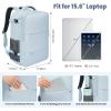 imageBAGAIL Travel Laptop Backpack Carry on with USB Port Luggage Bag for HolidayPinkLight Blue