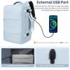 imageBAGAIL Travel Laptop Backpack Carry on with USB Port Luggage Bag for HolidayPinkLight Blue