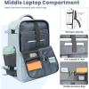 imageBAGAIL Travel Laptop Backpack Carry on with USB Port Luggage Bag for HolidayPinkLight Blue