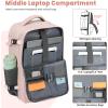 imageBAGAIL Travel Laptop Backpack Carry on with USB Port Luggage Bag for HolidayPinkPink