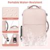 imageBAGAIL Travel Laptop Backpack Carry on with USB Port Luggage Bag for HolidayPinkPink