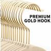 imageBAGAIL Velvet Hangers 50 Pack Non Slip 360 Degree Swivel Hook Strong and Durable Clothes Hangers for Coats Suit Shirt Dress Pants ampamp Dress ClothesIvoryGold 50 Pack