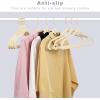 imageBAGAIL Velvet Hangers 50 Pack Non Slip 360 Degree Swivel Hook Strong and Durable Clothes Hangers for Coats Suit Shirt Dress Pants ampamp Dress ClothesIvoryGold 50 Pack