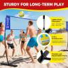 imageBAGAIL Volleyball Net 12ft20ft Portable Volleyball Net for Backyard  Adjustable Height HeavyDuty Frame Freestanding Design  Portable OutdoorIndoor Volleyball Set with Carry Bag12ft