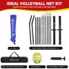 imageBAGAIL Volleyball Net 12ft20ft Portable Volleyball Net for Backyard  Adjustable Height HeavyDuty Frame Freestanding Design  Portable OutdoorIndoor Volleyball Set with Carry Bag12ft