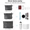imageBAGAIL Waterresistant Airtight Zipper Pouch Ultralight Travel Packing Bags for Toiletries Document ElectronicsBlack