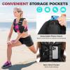 imageBAGAIL Weighted Vest 5lbs8lbs10lbs12lbs15lbs20lbs25lbs30lbs Weight Vest with Detachable Phone Pouch Rucking Vest for Women Men Walking Weight Loss Training RunningBlack