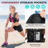 imageBAGAIL Weighted Vest 5lbs8lbs10lbs12lbs15lbs20lbs25lbs30lbs Weight Vest with Detachable Phone Pouch Rucking Vest for Women Men Walking Weight Loss Training RunningBlack