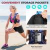 imageBAGAIL Weighted Vest 5lbs8lbs10lbs12lbs15lbs20lbs25lbs30lbs Weight Vest with Detachable Phone Pouch Rucking Vest for Women Men Walking Weight Loss Training RunningPurple