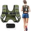 imageBAGAIL Weighted Vest 5lbs8lbs10lbs12lbs15lbs20lbs25lbs30lbs Weight Vest with Detachable Phone Pouch Rucking Vest for Women Men Walking Weight Loss Training RunningGreen
