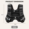 imageBAGAIL Weighted Vest 5lbs8lbs10lbs12lbs15lbs20lbs25lbs30lbs Weight Vest with Detachable Phone Pouch Rucking Vest for Women Men Walking Weight Loss Training RunningBlack