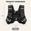 imageBAGAIL Weighted Vest 5lbs8lbs10lbs12lbs15lbs20lbs25lbs30lbs Weight Vest with Detachable Phone Pouch Rucking Vest for Women Men Walking Weight Loss Training RunningBlue