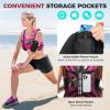 imageBAGAIL Weighted Vest 5lbs8lbs10lbs12lbs15lbs20lbs25lbs30lbs Weight Vest with Detachable Phone Pouch Rucking Vest for Women Men Walking Weight Loss Training RunningPink