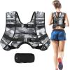 imageBAGAIL Weighted Vest 5lbs8lbs10lbs12lbs15lbs20lbs25lbs30lbs Weight Vest with Detachable Phone Pouch Rucking Vest for Women Men Walking Weight Loss Training RunningCamouflage
