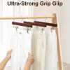 imageBAGAIL Wooden Pants Hangers with Adjustable Clips 360Swivel Hook Space Saving Skirt Holders with AntiRust Clips for Trousers Jeans Shorts 10Pack WhiteWalnut
