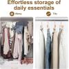 imageBAGAIL Wooden Pants Hangers with Adjustable Clips 360Swivel Hook Space Saving Skirt Holders with AntiRust Clips for Trousers Jeans Shorts 10Pack WhiteNatural