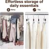 imageBAGAIL Wooden Pants Hangers with Adjustable Clips 360Swivel Hook Space Saving Skirt Holders with AntiRust Clips for Trousers Jeans Shorts 10Pack WhiteWalnut