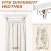imageBAGAIL Wooden Pants Hangers with Adjustable Clips 360Swivel Hook Space Saving Skirt Holders with AntiRust Clips for Trousers Jeans Shorts 10Pack WhiteWhite