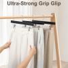 imageBAGAIL Wooden Pants Hangers with Adjustable Clips 360Swivel Hook Space Saving Skirt Holders with AntiRust Clips for Trousers Jeans Shorts 10Pack WhiteBlack