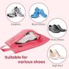 imageBagail Shoe Bags for Travel2 Set Shoe Bag for Storage in ClosetTransparent Shoe Packing Organizers with YKK Zipper L 17quotx10quotx5quot Coral 2pcsCoral 2pcs