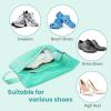 imageBagail Shoe Bags for Travel2 Set Shoe Bag for Storage in ClosetTransparent Shoe Packing Organizers with YKK Zipper L 17quotx10quotx5quot Coral 2pcsTurquoise 2pcs