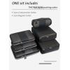 imageBagail Ultralight Compression Cubes 7 Set  3 Packing Cubes 3 Organizers and 1 Shoe BagBlack