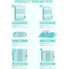 imageBagail Ultralight Compression Cubes 7 Set  3 Packing Cubes 3 Organizers and 1 Shoe BagBlue