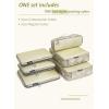 imageBagail Ultralight Compression Cubes 7 Set  3 Packing Cubes 3 Organizers and 1 Shoe BagFlower
