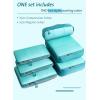 imageBagail Ultralight Compression Cubes 7 Set  3 Packing Cubes 3 Organizers and 1 Shoe BagTeal