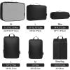 imageBagail Ultralight Compression Cubes 7 Set  3 Packing Cubes 3 Organizers and 1 Shoe BagThe Black