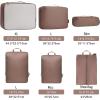 imageBagail Ultralight Compression Cubes 7 Set  3 Packing Cubes 3 Organizers and 1 Shoe BagThe Brown