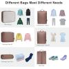 imageBagail Ultralight Compression Cubes 7 Set  3 Packing Cubes 3 Organizers and 1 Shoe BagThe Brown