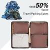 imageBagail Ultralight Compression Cubes 7 Set  3 Packing Cubes 3 Organizers and 1 Shoe BagThe Brown