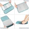 imageBagail Ultralight Compression Cubes 7 Set  3 Packing Cubes 3 Organizers and 1 Shoe BagThe Dusty Blue