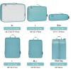 imageBagail Ultralight Compression Cubes 7 Set  3 Packing Cubes 3 Organizers and 1 Shoe BagThe Dusty Blue