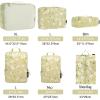 imageBagail Ultralight Compression Cubes 7 Set  3 Packing Cubes 3 Organizers and 1 Shoe BagThe Flower
