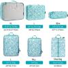imageBagail Ultralight Compression Cubes 7 Set  3 Packing Cubes 3 Organizers and 1 Shoe BagThe Leaf