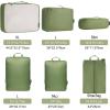 imageBagail Ultralight Compression Cubes 7 Set  3 Packing Cubes 3 Organizers and 1 Shoe BagThe Matcha