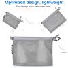 imageBagail Ultralight Zipper Pouch Travel Packing Bags for Toiletries Document ElectronicsAsh Grey
