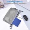 imageBagail Ultralight Zipper Pouch Travel Packing Bags for Toiletries Document ElectronicsAsh Grey