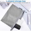 imageBagail Ultralight Zipper Pouch Travel Packing Bags for Toiletries Document ElectronicsAsh Grey