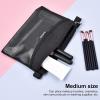 imageBagail Ultralight Zipper Pouch Travel Packing Bags for Toiletries Document ElectronicsBlack Set