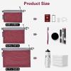 imageBagail Ultralight Zipper Pouch Travel Packing Bags for Toiletries Document ElectronicsBurgundy