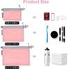 imageBagail Ultralight Zipper Pouch Travel Packing Bags for Toiletries Document ElectronicsPink