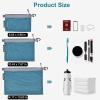 imageBagail Ultralight Zipper Pouch Travel Packing Bags for Toiletries Document ElectronicsTeal