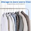imageHeavy Duty Standard Plastic Hangers 50 Pack with NonSlip Design360Swivel Hook Space Saving Organizer for Bedroom ClosetShirtsPantsStrong Enough for CoatGreyGray