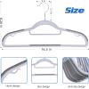 imageHeavy Duty Standard Plastic Hangers 50 Pack with NonSlip Design360Swivel Hook Space Saving Organizer for Bedroom ClosetShirtsPantsStrong Enough for CoatGreyGray