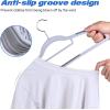 imageHeavy Duty Standard Plastic Hangers 50 Pack with NonSlip Design360Swivel Hook Space Saving Organizer for Bedroom ClosetShirtsPantsStrong Enough for CoatGreyGray
