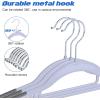 imageHeavy Duty Standard Plastic Hangers 50 Pack with NonSlip Design360Swivel Hook Space Saving Organizer for Bedroom ClosetShirtsPantsStrong Enough for CoatGreyGray